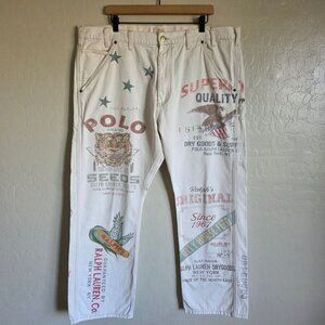 Polo Ralph Lauren The Graphic Carpenter Saranac Lake Pants Size Men's 42x30 RARE